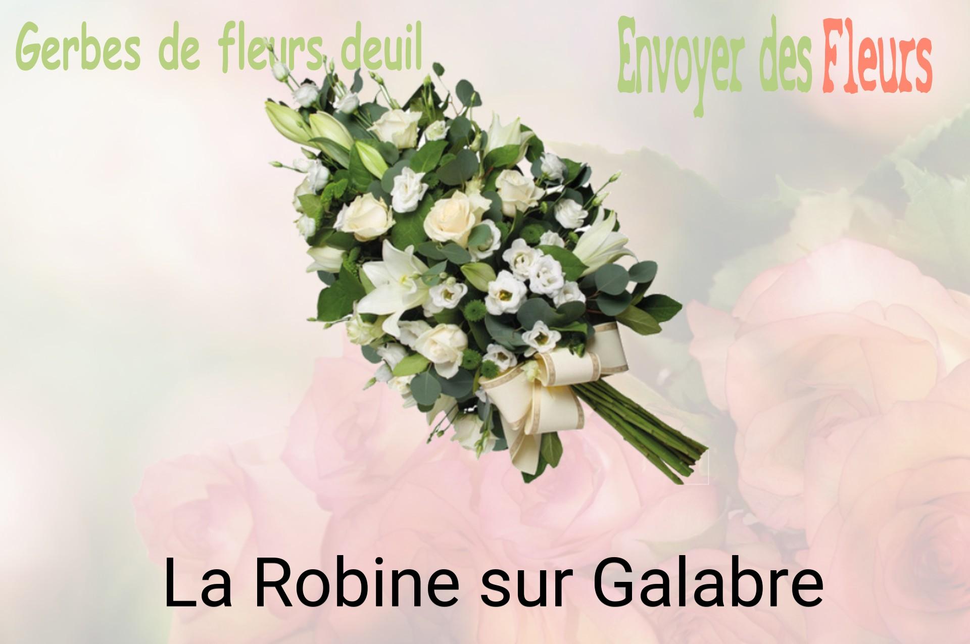 Gerbe de fleurs de deuil livrée à La Robine-sur-Galabre